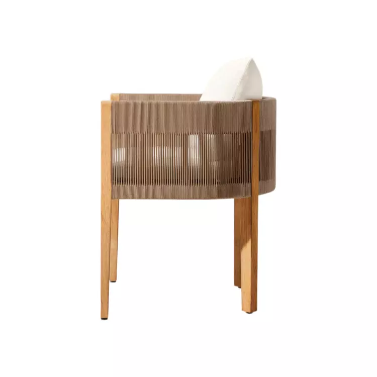outdoor dining chairs with rope weaving111