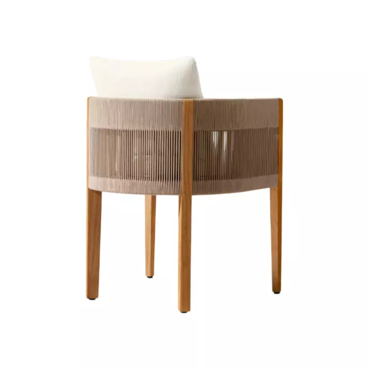 outdoor dining chairs with rope weaving