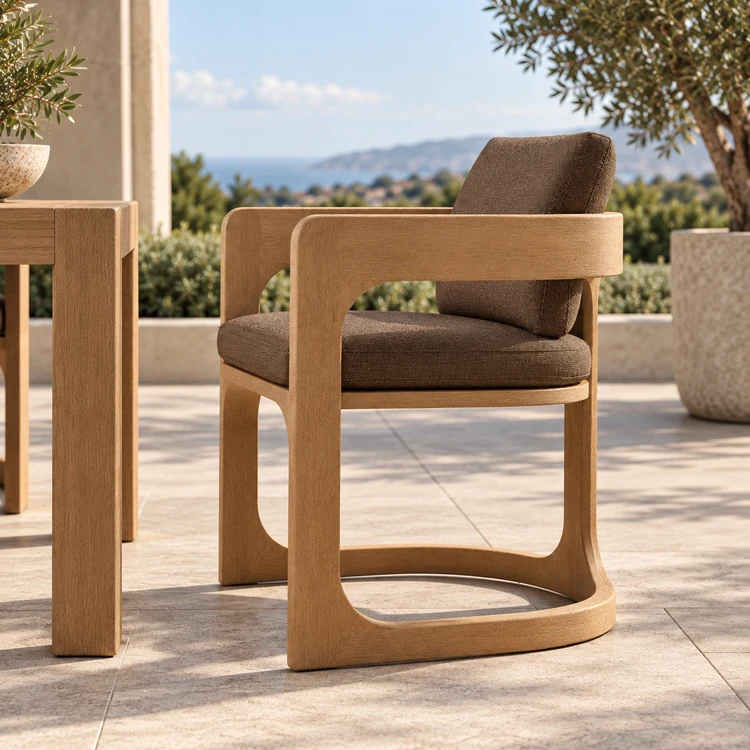 fsc teak outdoor dining chair