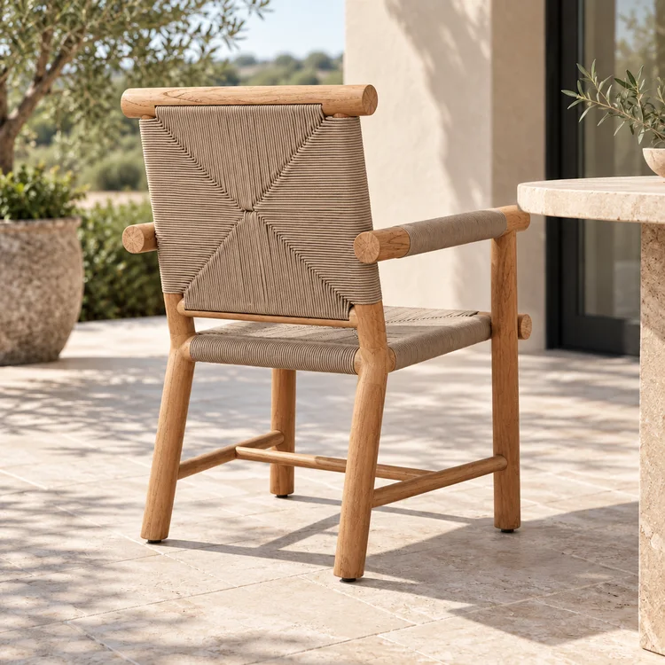 fsc teak outdoor dining chair