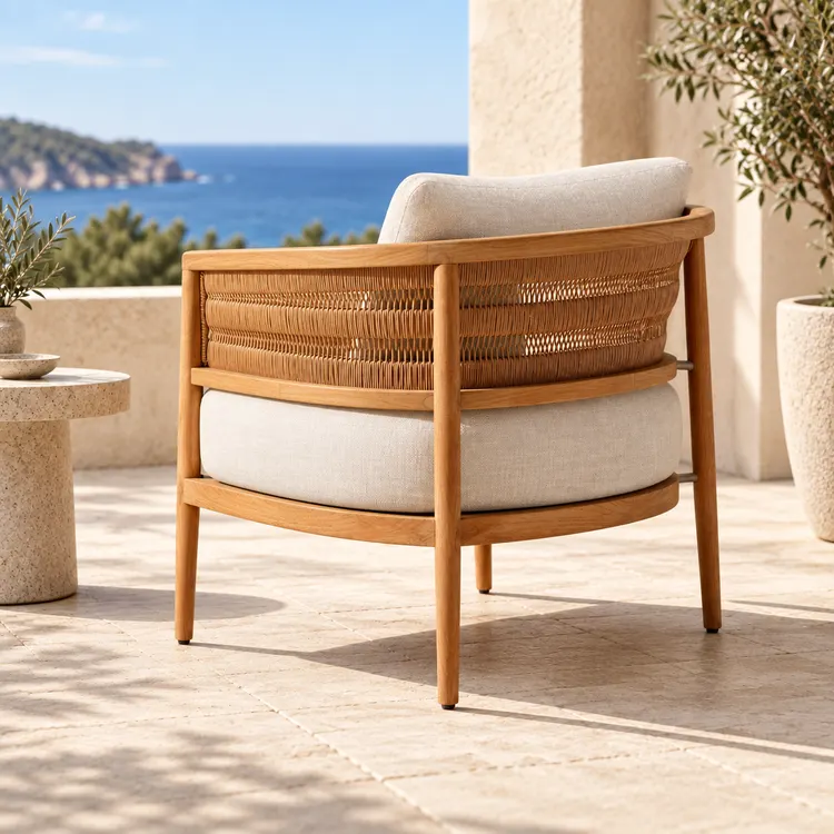 outdoor teak chairs with arms