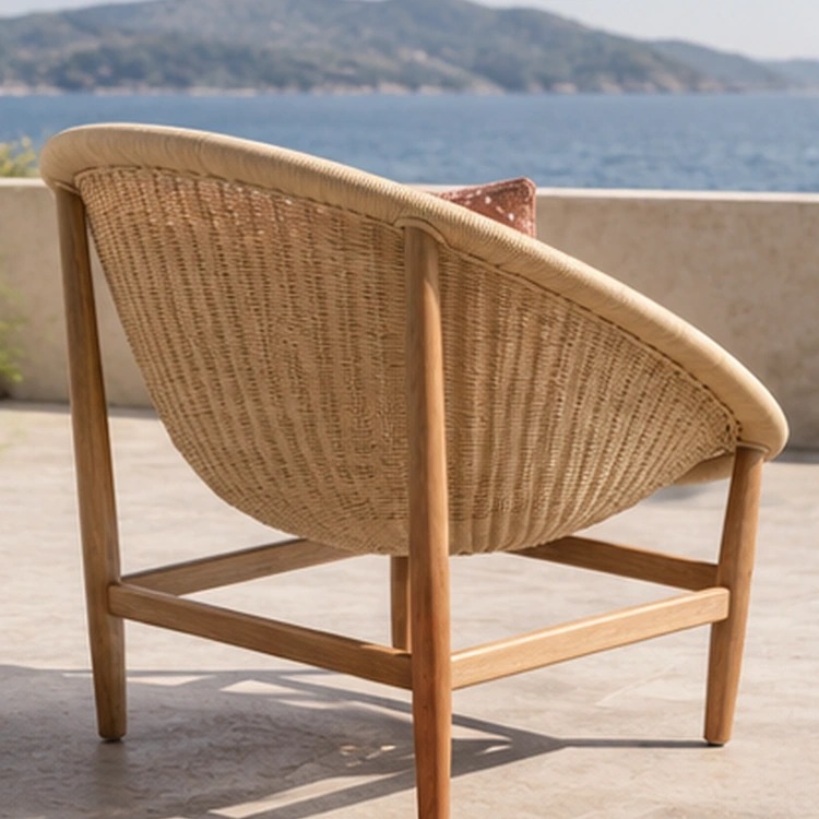 rattan wicker lounge chair