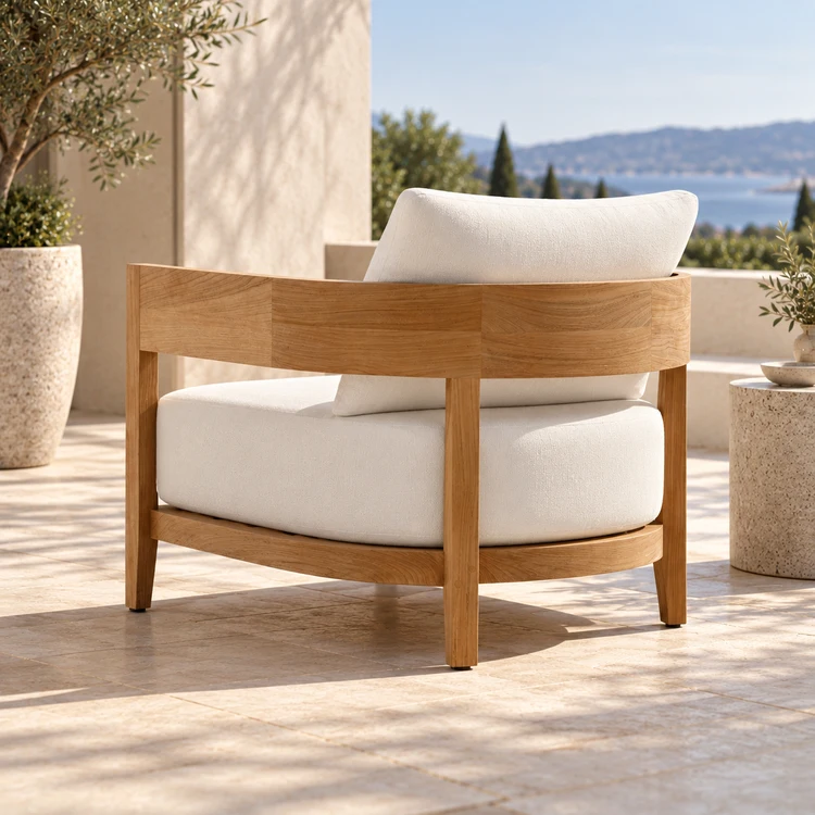 teak garden lounge chair
